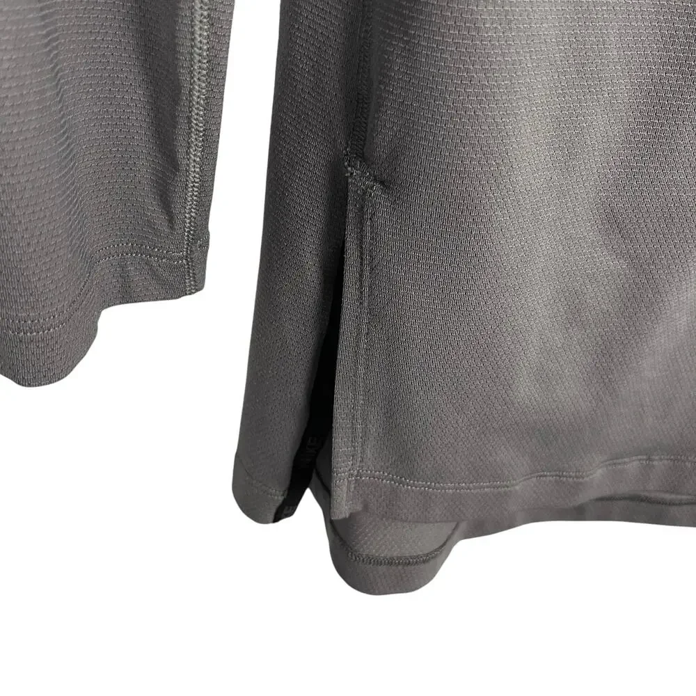 NIKE Men's DRI-FIT Pullover 1/4 ZIP Solid Gray Size SMALL